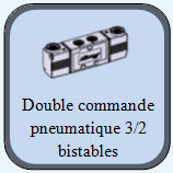 Distributeur à commande pneumatique NAMUR, fonction 3/2, 5/2 et 5