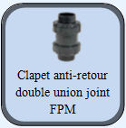 Clapet anti retour PVC MF diam 200 mm à joint, l'unité